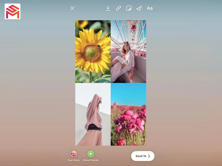 How to make a photo collage on Instagram story_